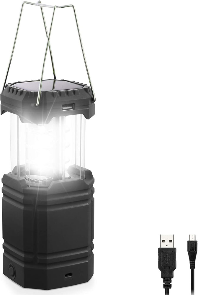 Mesqool CL1000 Solar Hand Crank Camping Lantern