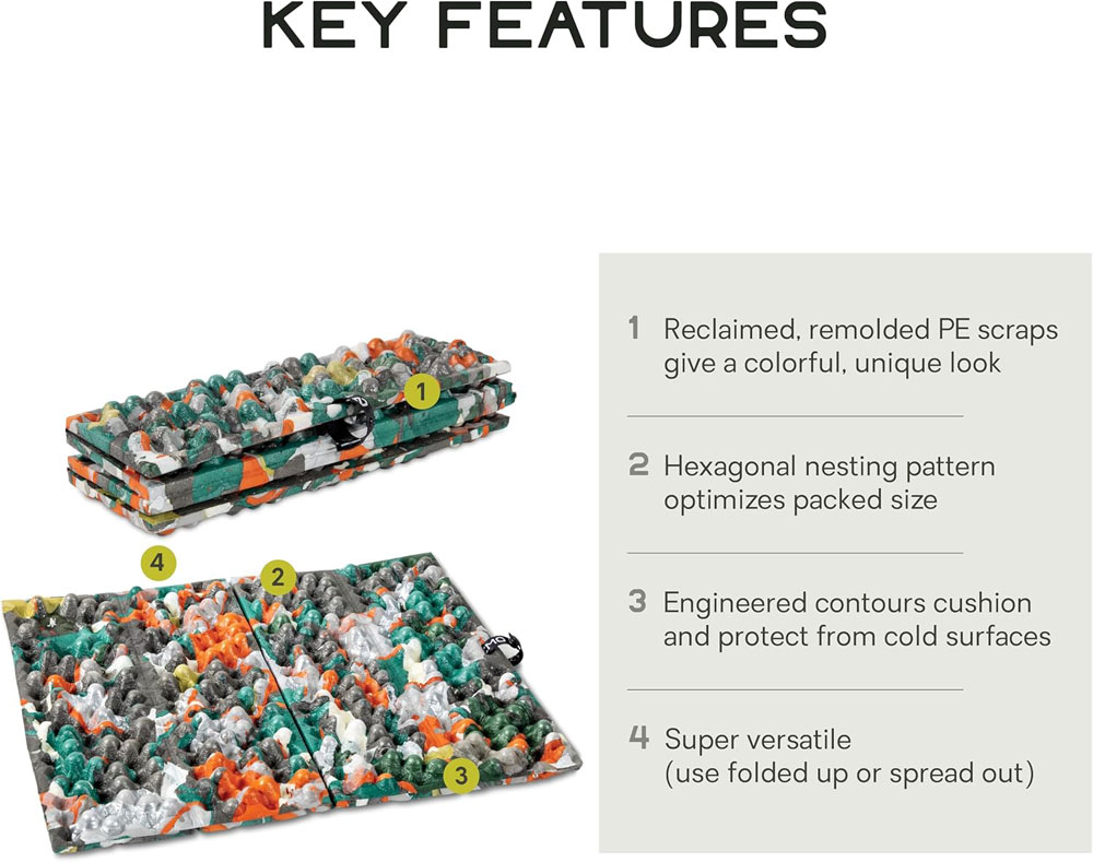 NEMO Chipper Reclaimed Closed-Cell Foam Seat - features