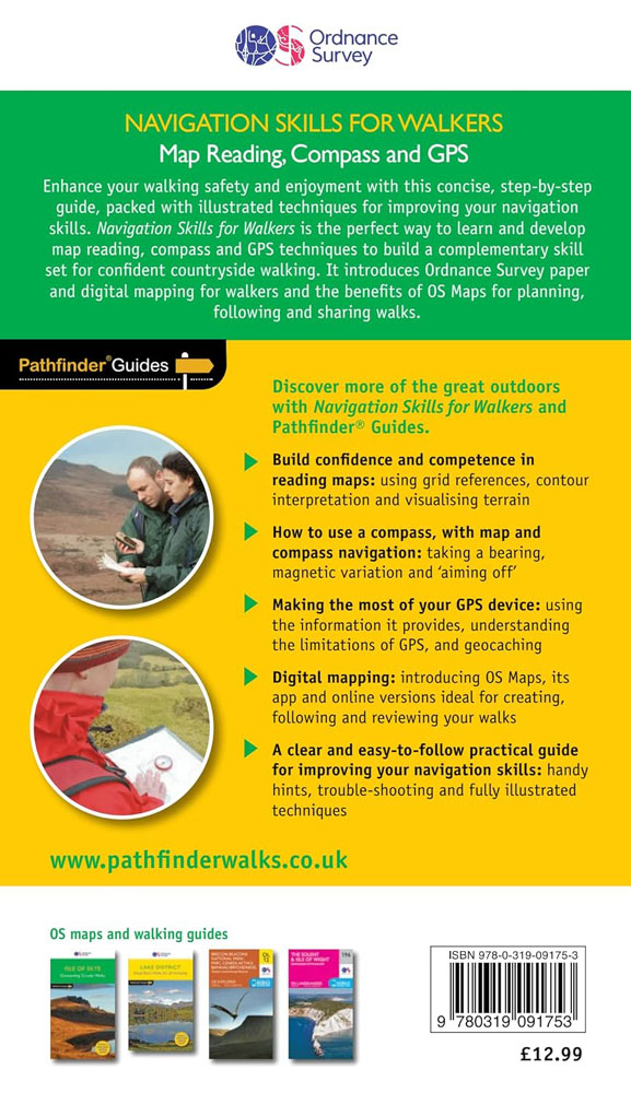Ordnance Survey Book- Navigation Skills for Walkers - back