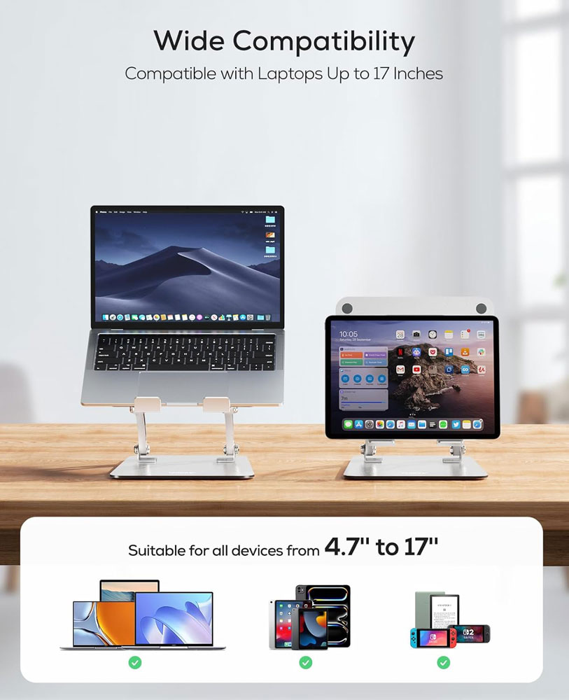 Nulaxy adjustable laptop stand - device compatibility