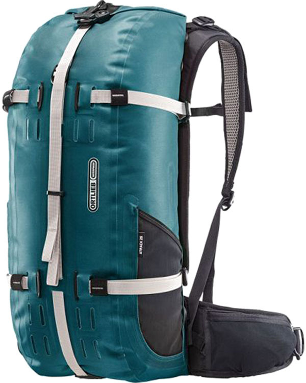 Ortlieb Atrack 25 Litre Petrol Waterproof Backpack front view