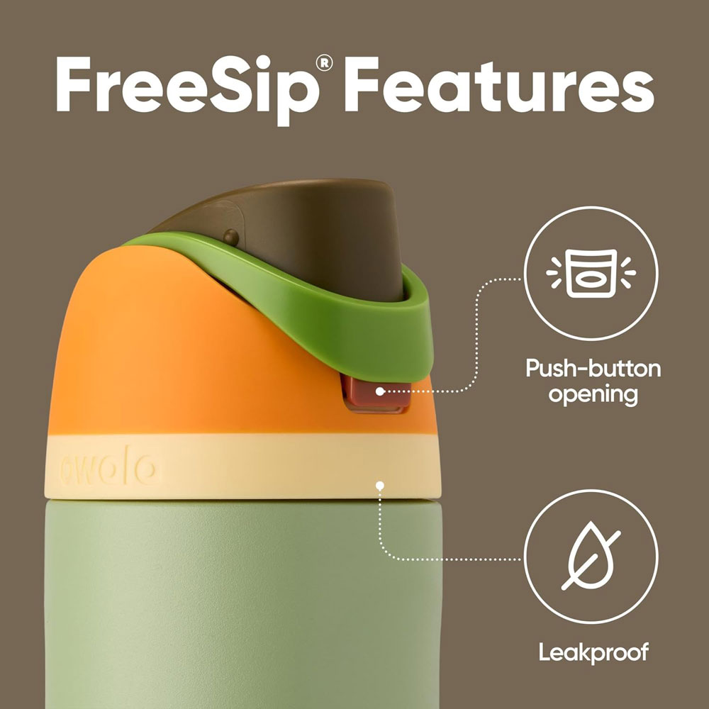 Owala FreeSip Insulated Stainless Steel Bottle 710 ml - features