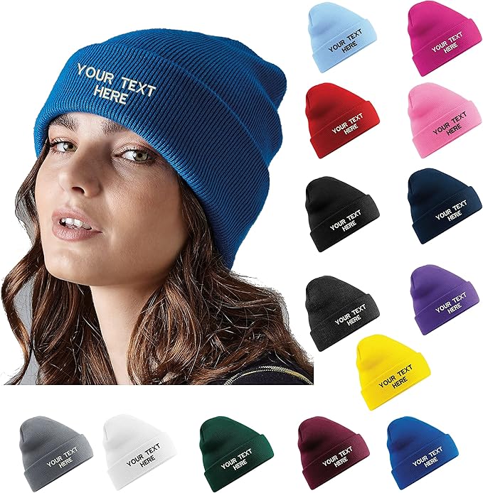Personalised Beanie Hat (Custom Embroidery)