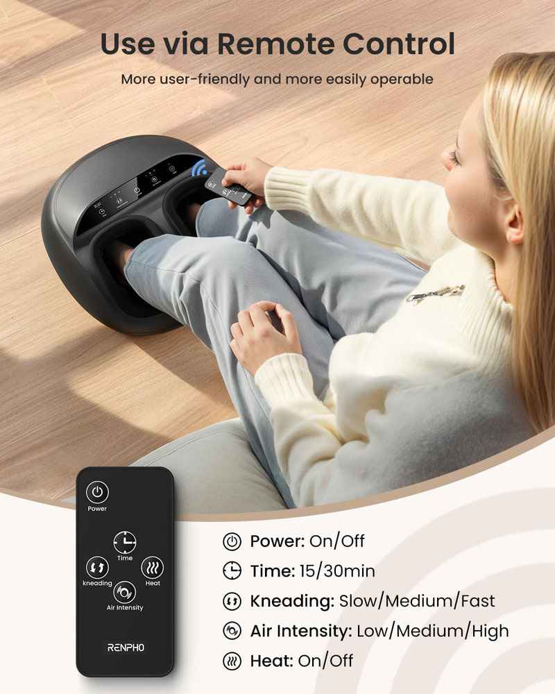 Renpho Foot Massager - settings