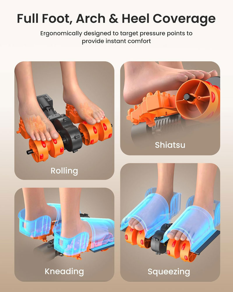 Renpho Foot Massager - massage types