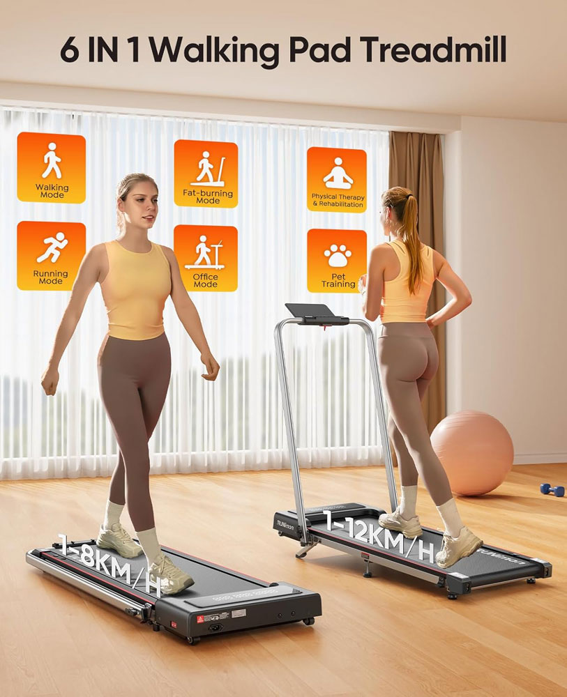 RUNIMON 6-in-1 Folding Treadmill - 6 modes