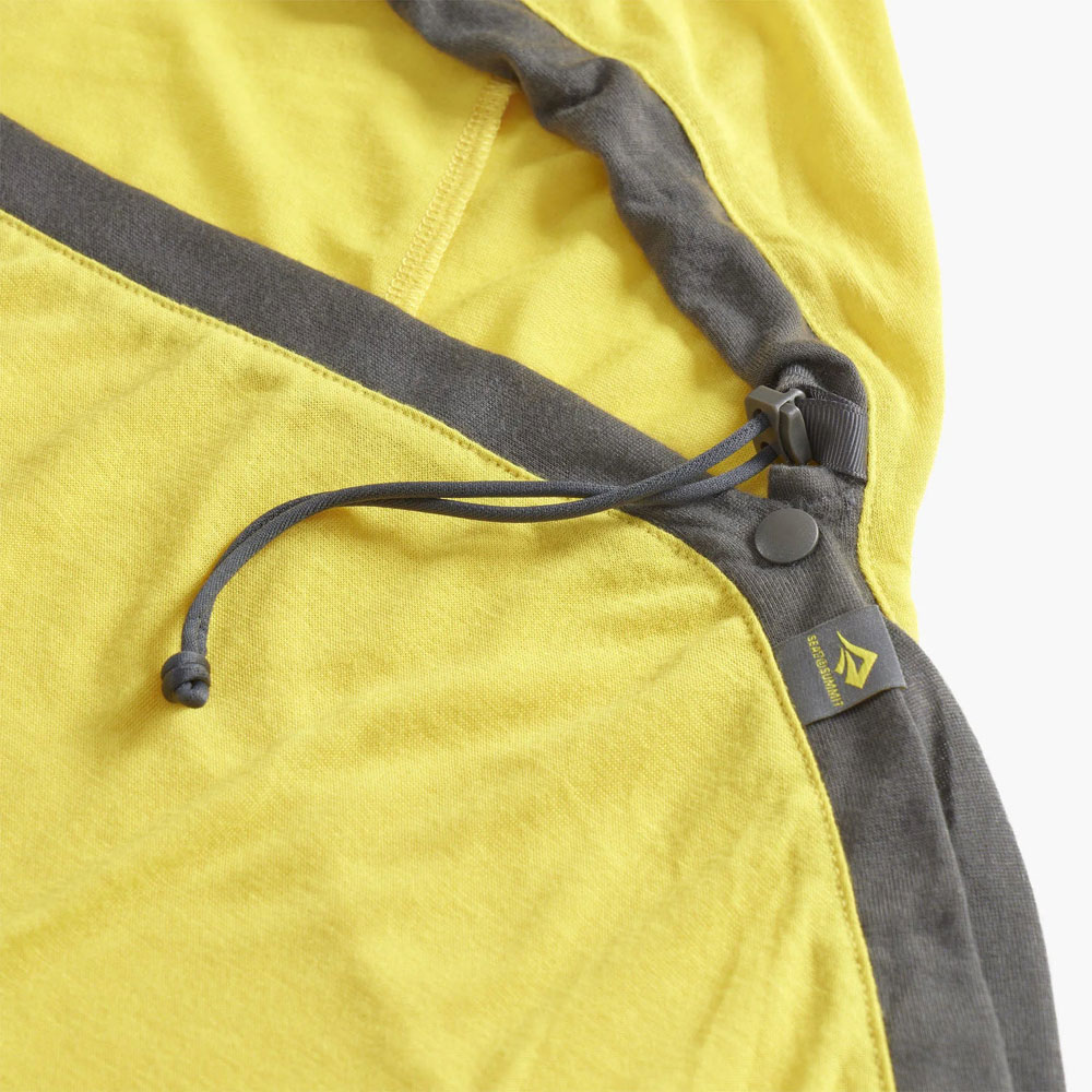 Sea to Summit Reactor Mummy Sleeping Bag Liner close up of material and closure
