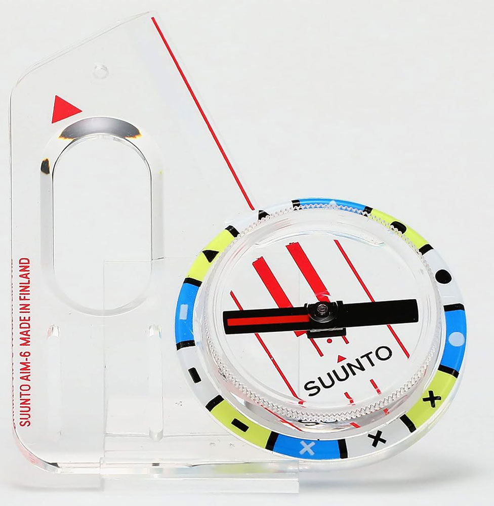 Suunto AIM-6 NH Orienteering Compass - on end