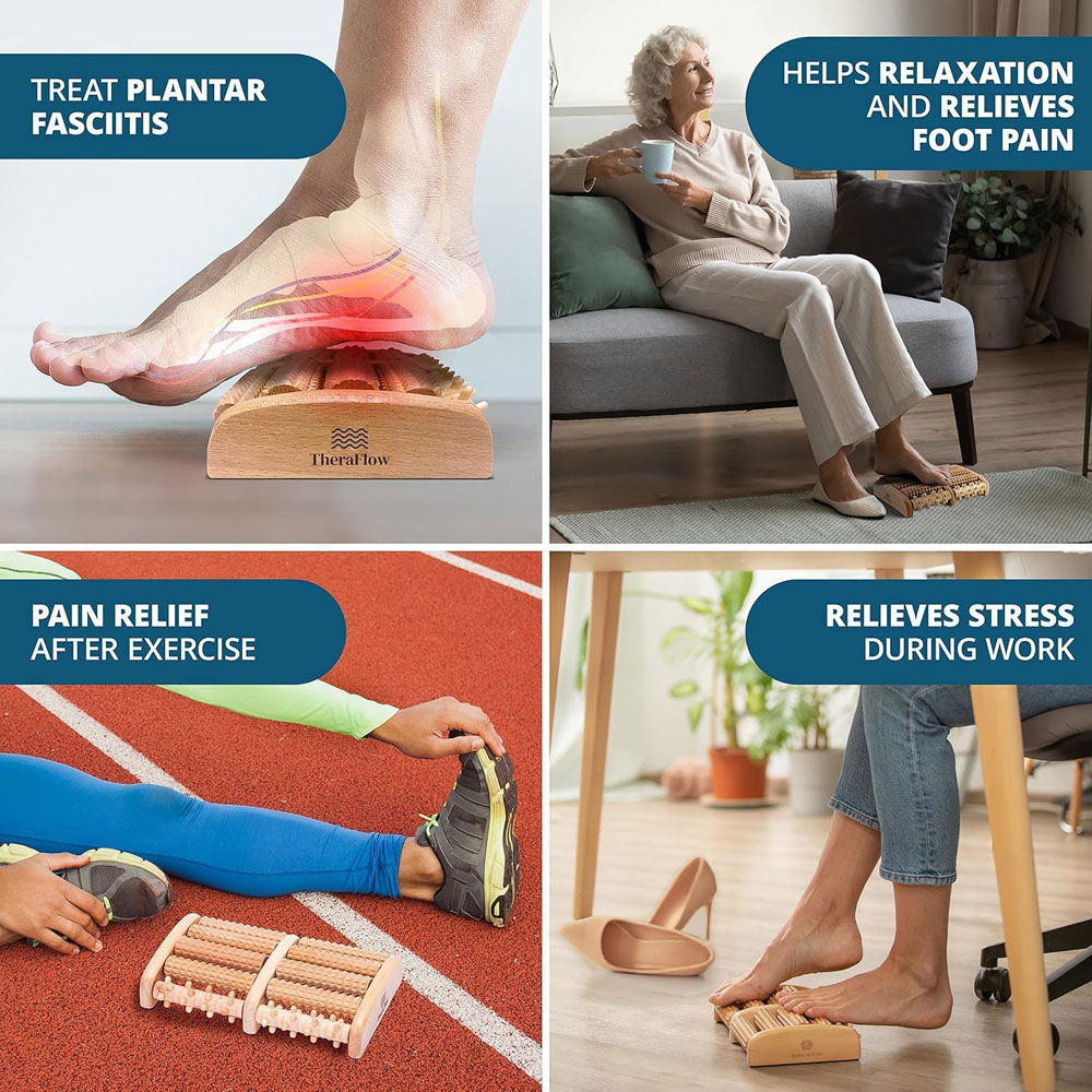 TheraFlow Dual Foot Massager - what it treats