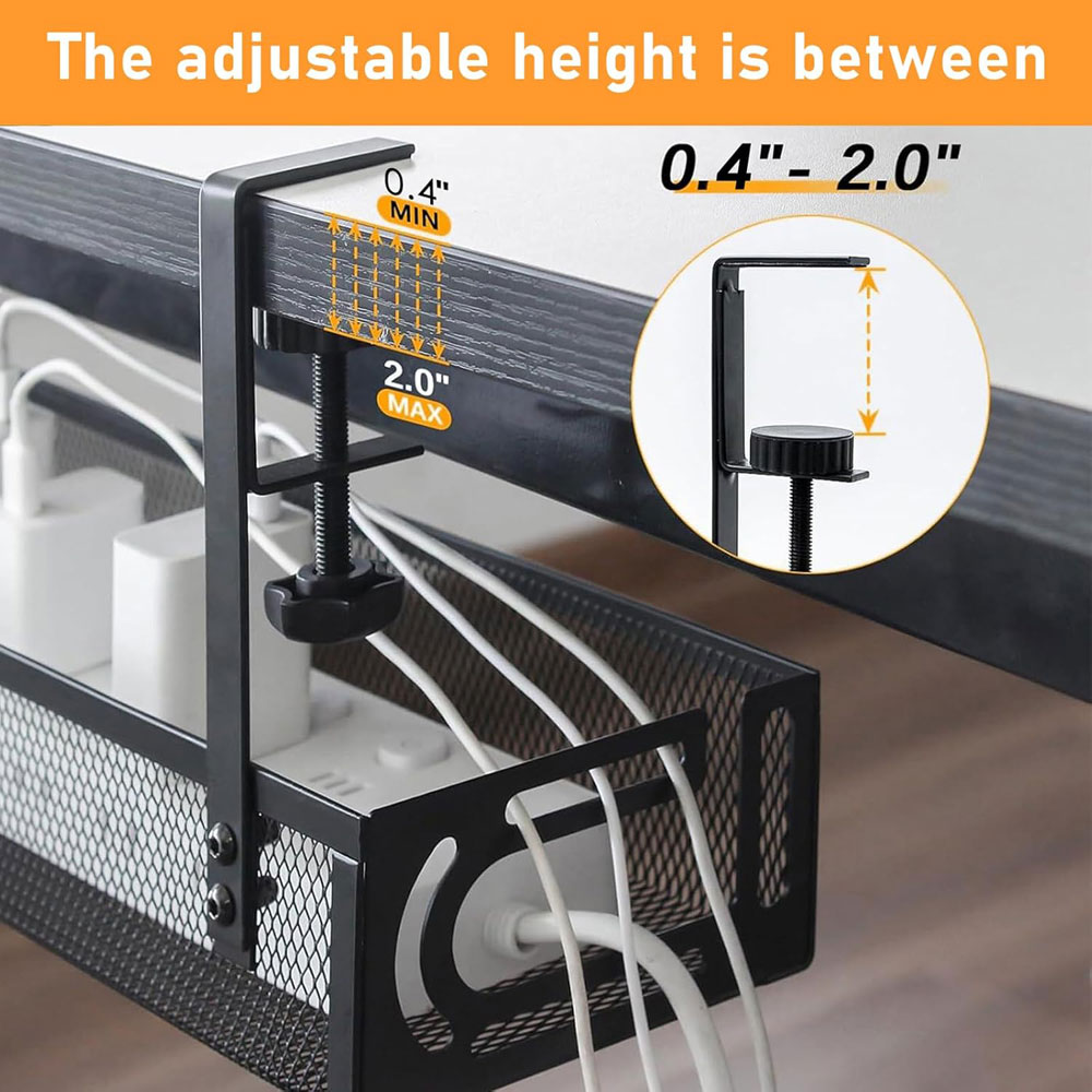 Tivddikun no-drill cable tray - adjustable heights