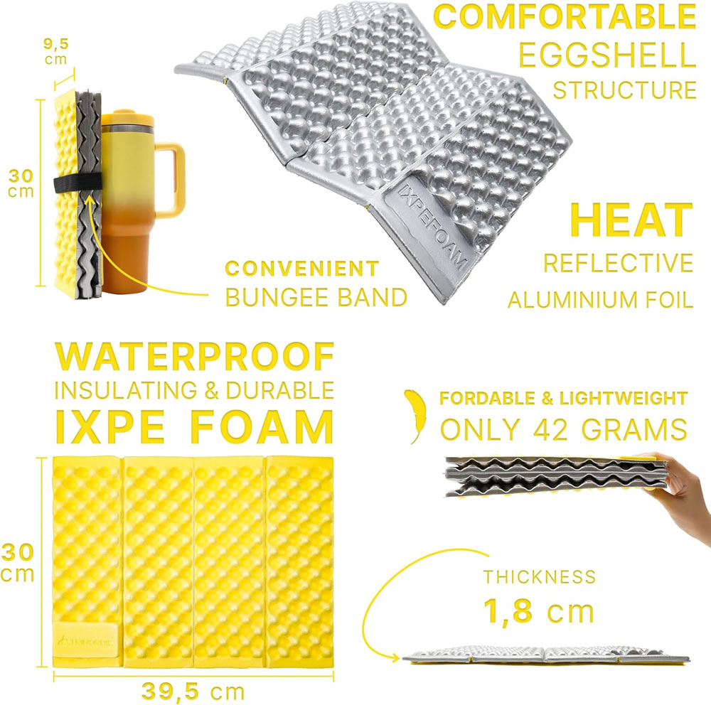 Trinordic IXPE Folding Sit Mat - features