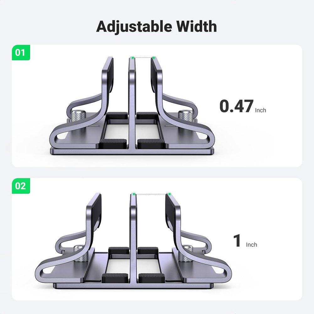 UGREEN vertical laptop stand - widths