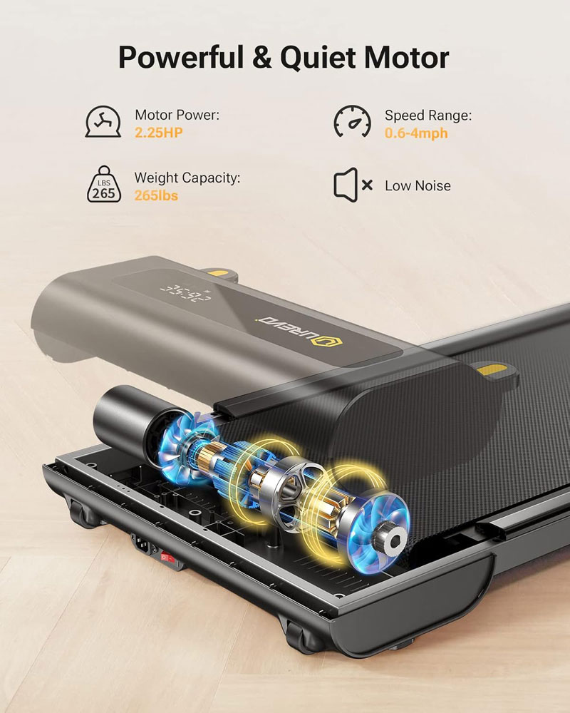 UREVO Under Desk Treadmill - quiet motor