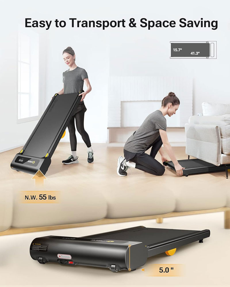 UREVO Under Desk Treadmill - easy to transport and store