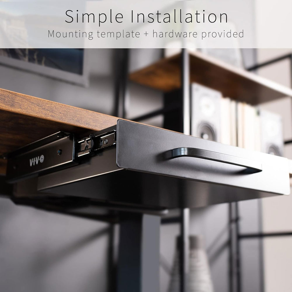 VIVO 13-inch under-desk drawer - installation