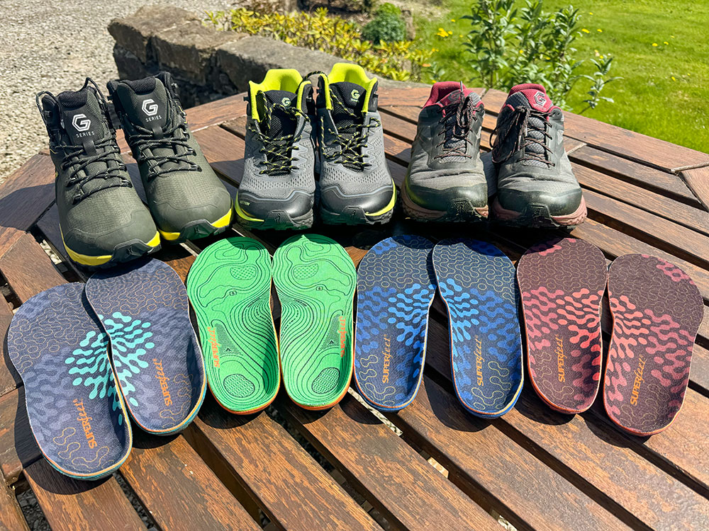 Four pairs of Superfeet insoles from our best of insoles selection