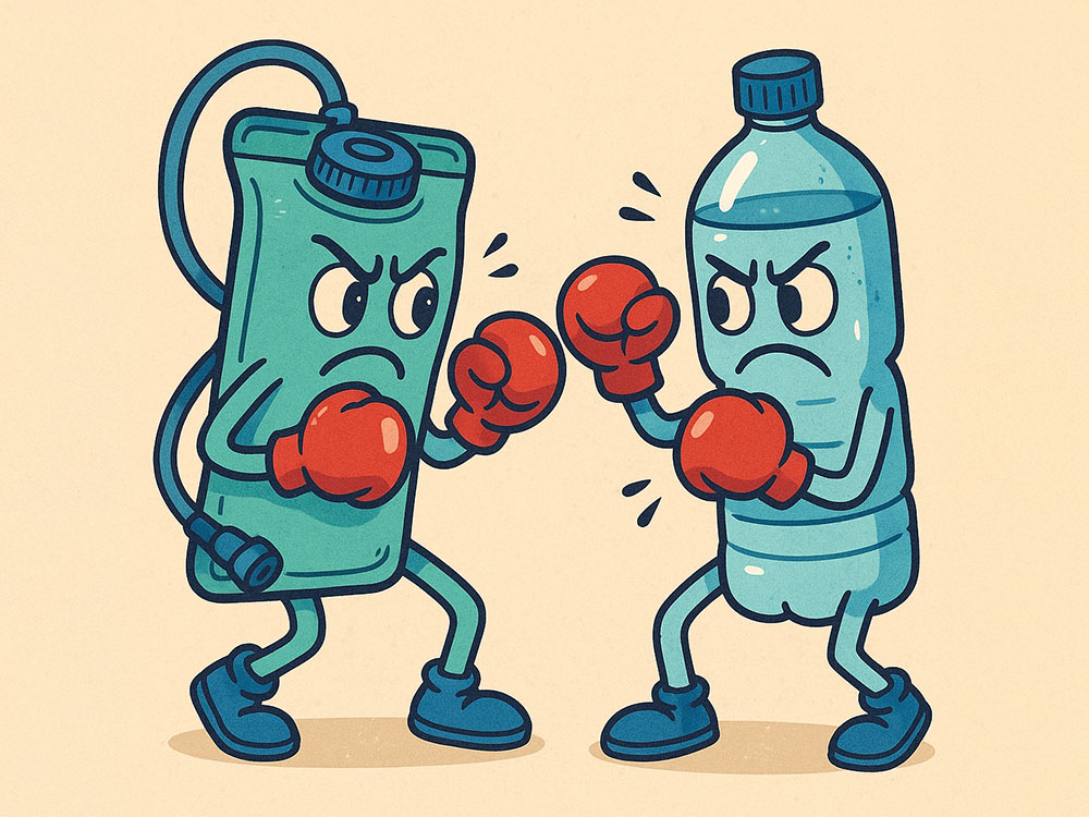 Hydration bladder vs water bottle