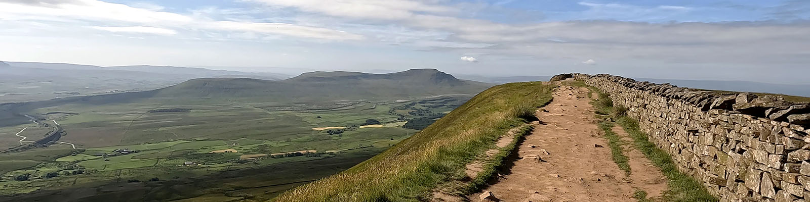 Ingleborough and the Ribblehead Viaduct from the summit of Whernside