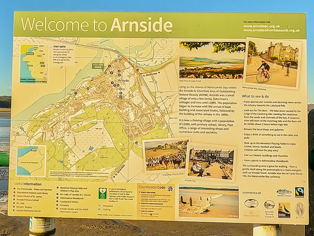 Arnside information sign