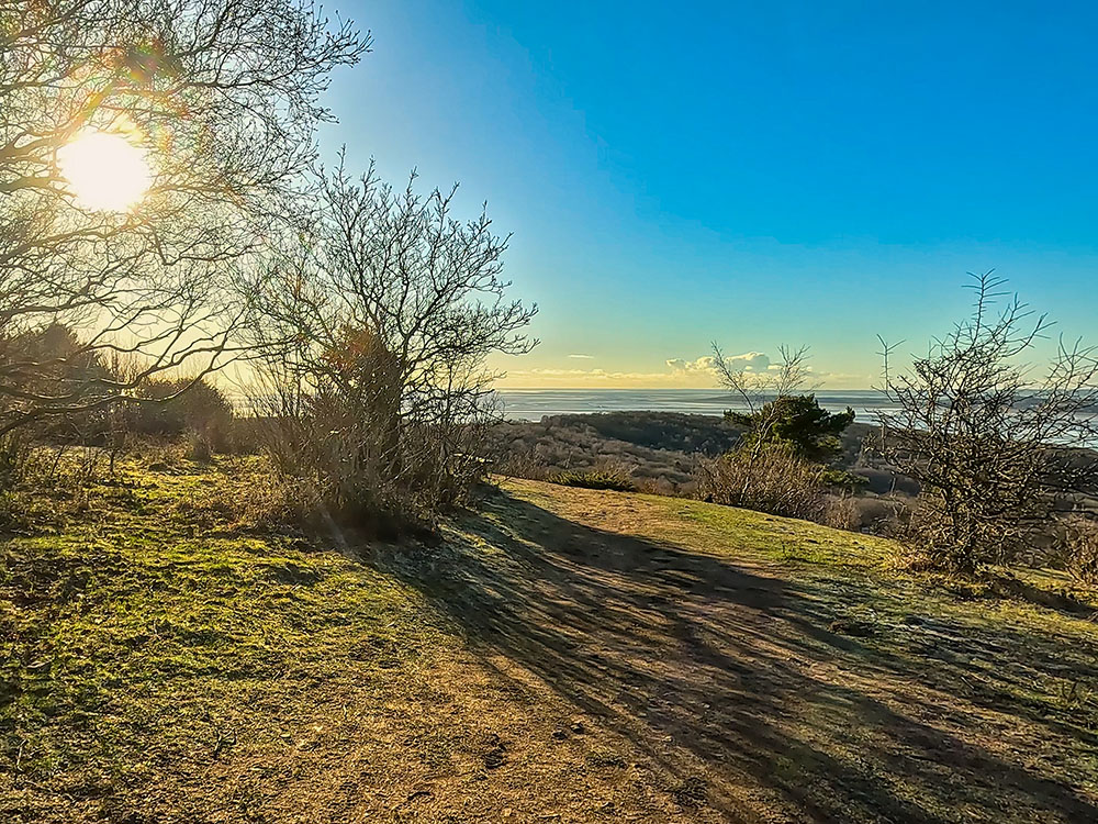 Looking out towards Morecambe Bay from the toposcope on Arnside Knott