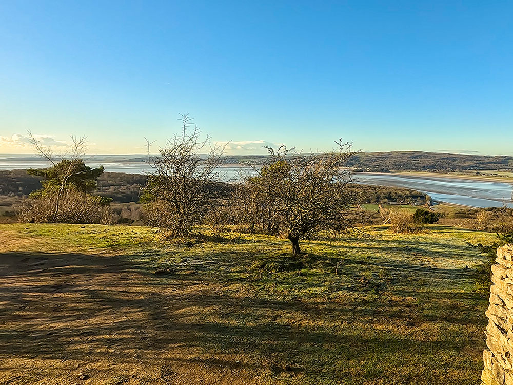 Looking out towards Morecambe Bay from the toposcope on Arnside Knott