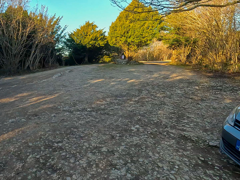 The National Trust car park at Arnside Knott