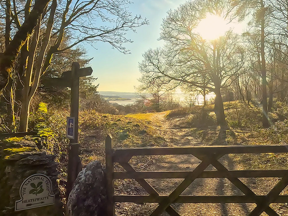 View towards Heathwaite and out towards Morecombe Bay