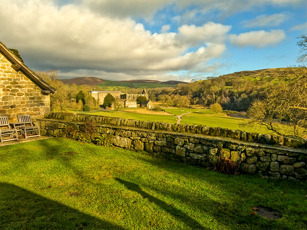 The view from the garden of The Tea Garden at Bolton Abbey