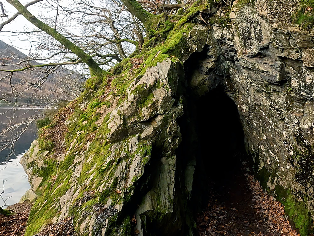 Tunnel through the rock