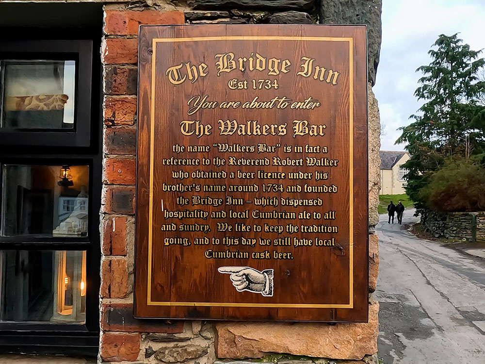 Walkers Bar sign on Bridge Hotel