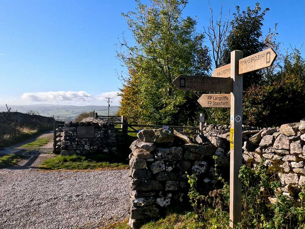 Footpath sign near Upper Winskill