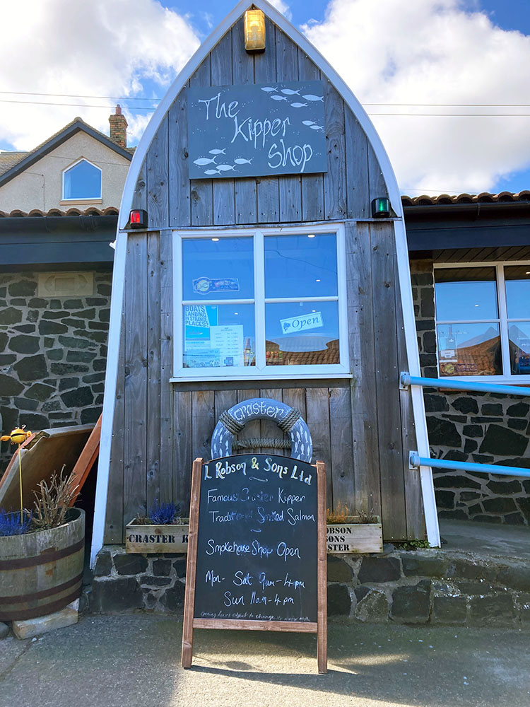 L Robson & Sons famous kipper shop in Craster