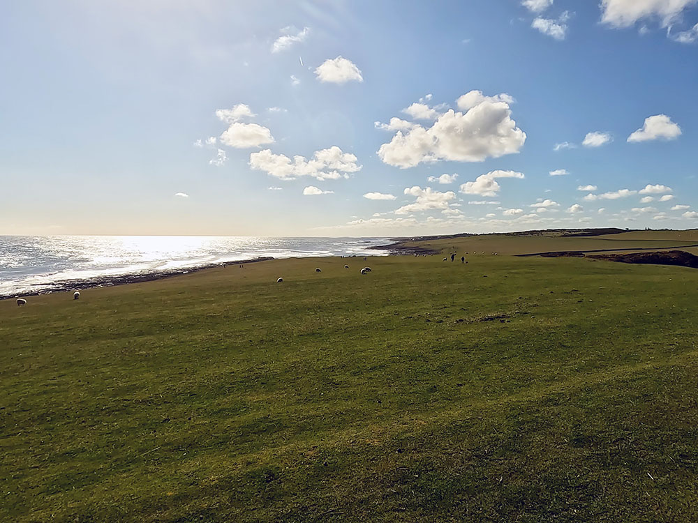 Looking back towards Craster from Dunstanburgh Castle