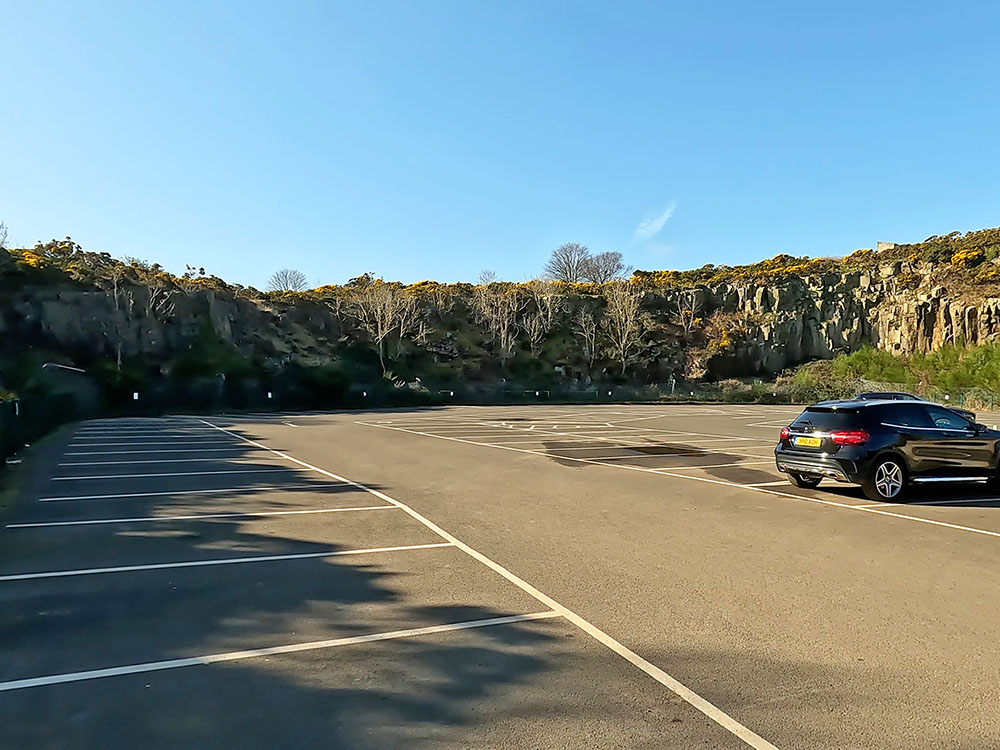 Quarry Car Park in Craster