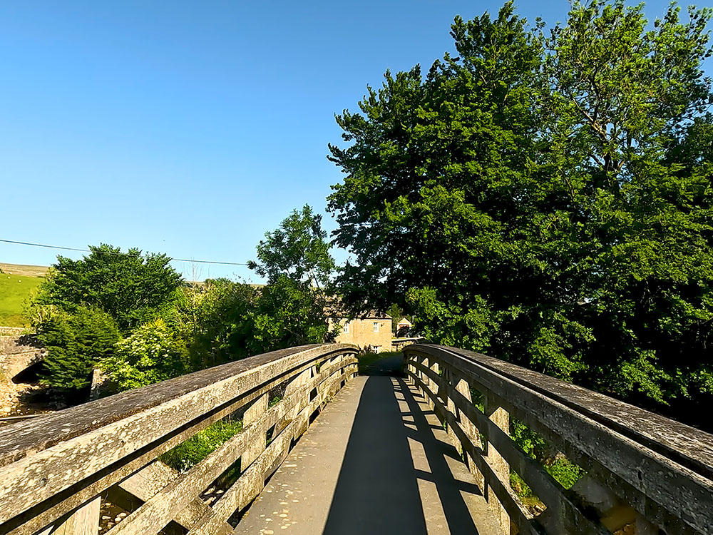 Footbridge in Horton in Ribblesdale heading back to the car park