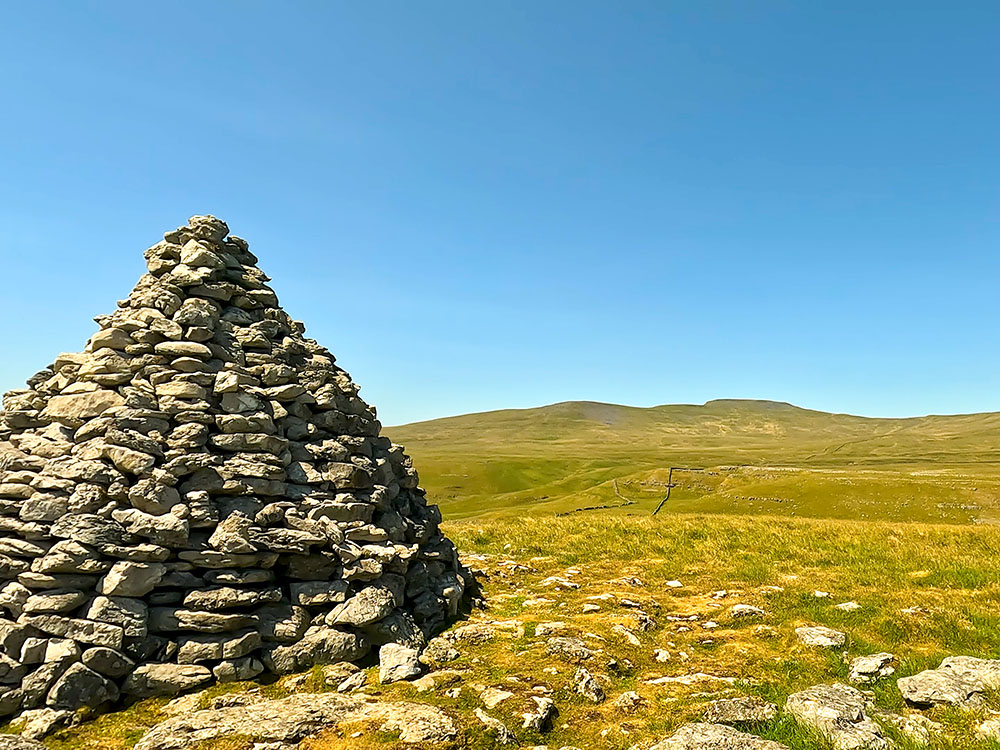 Ingleborough and Little Ingleborough from the cairn