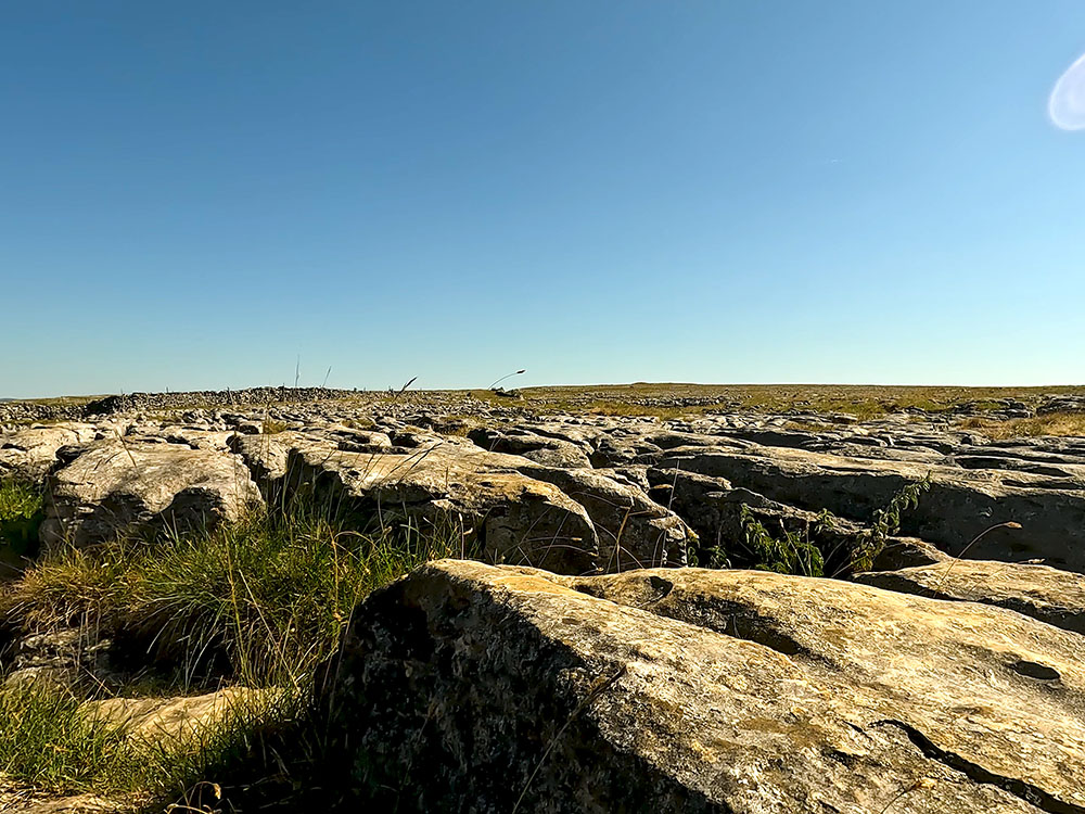 Looking across the limestone pavement near Nick Pot