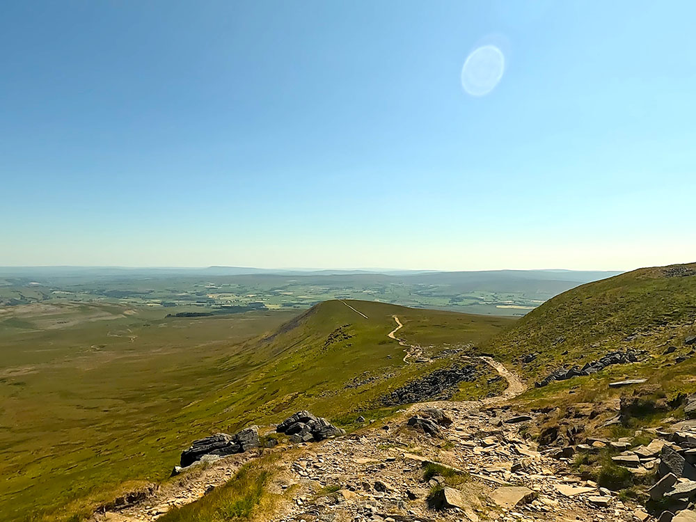 Looking back down the path towards Little Ingleborough