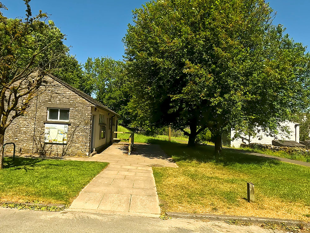 The path passes by the toilets in the car park in Horton in Ribblesdale