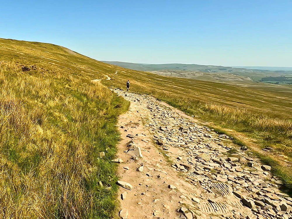 The Dales High Way path heading across Simon Fell Breast