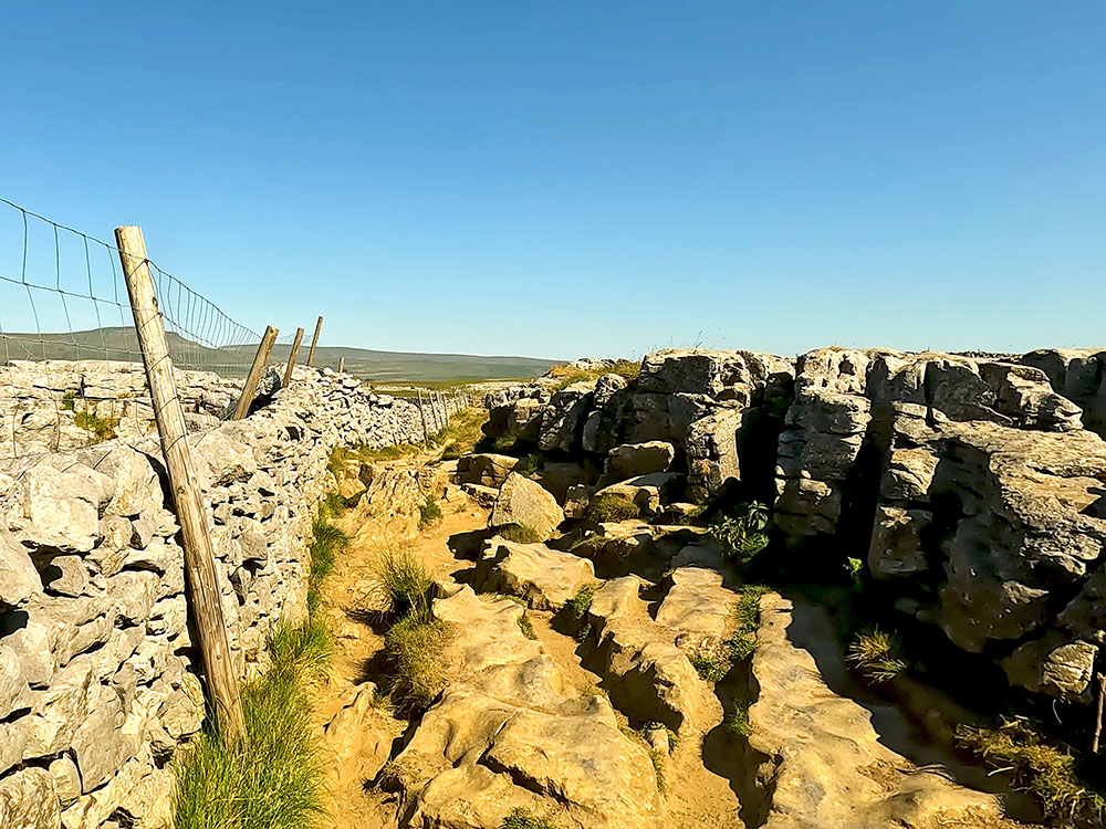 The path between the walk and the limestone pavement near Nick Pot