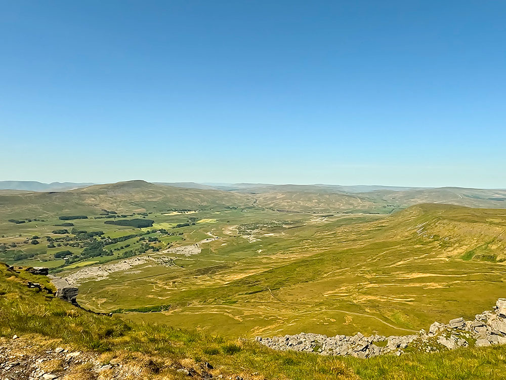Whernside and the Ribblehead Viaduct from the summit of Ingleborough