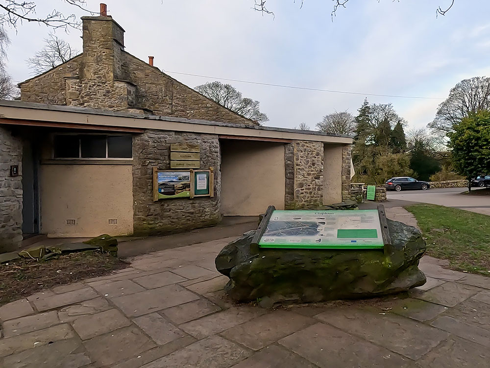 Car park in Clapham in the Yorkshire Dales