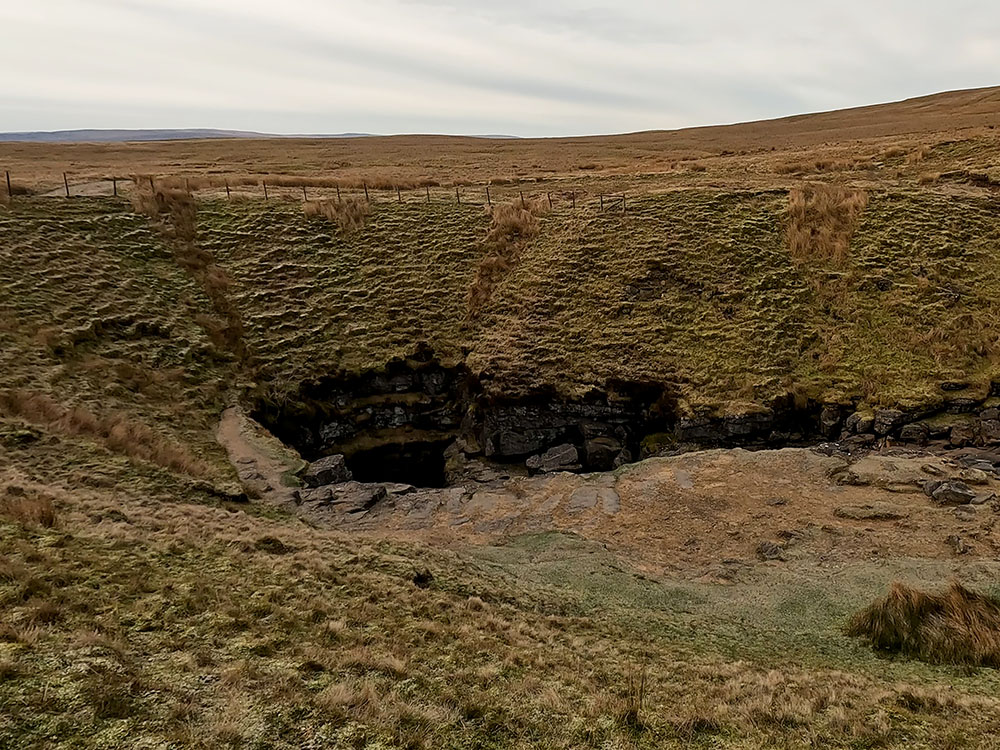 Looking down on Gaping Gill