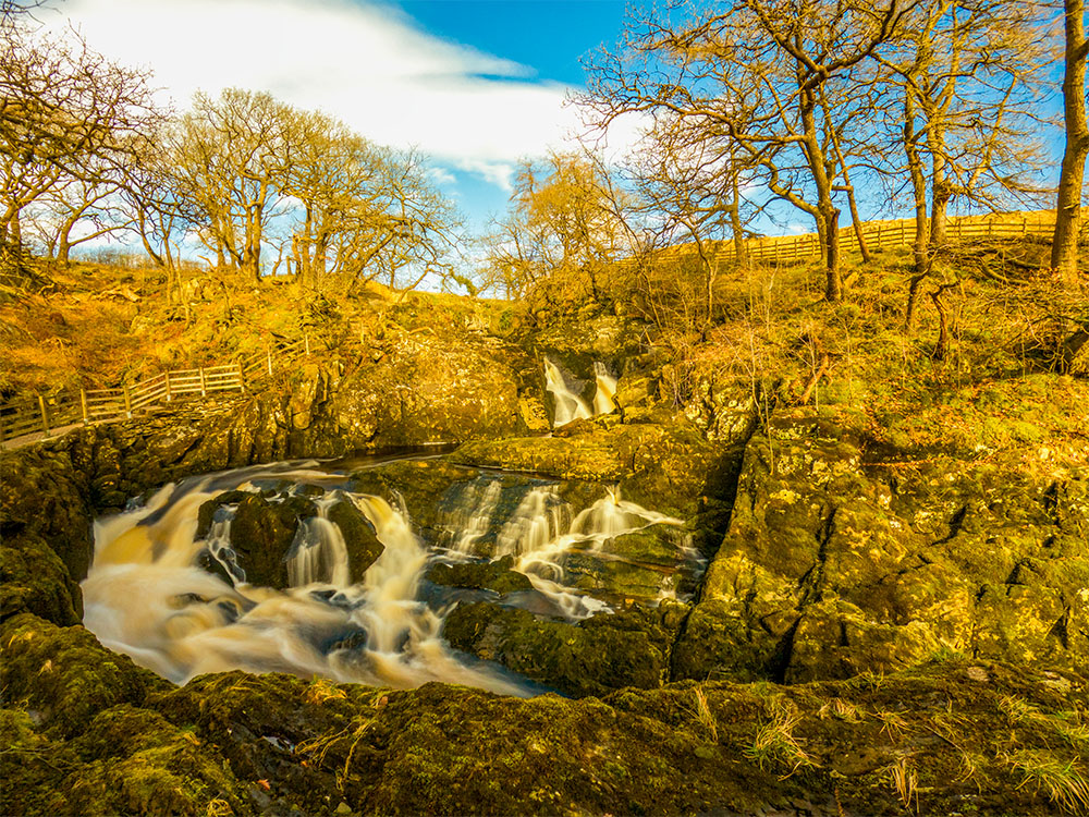 Beezley Falls on the Ingleton Waterfalls Trail