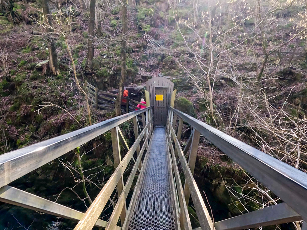 Footbridge over the River Doe in Twisleton Glen