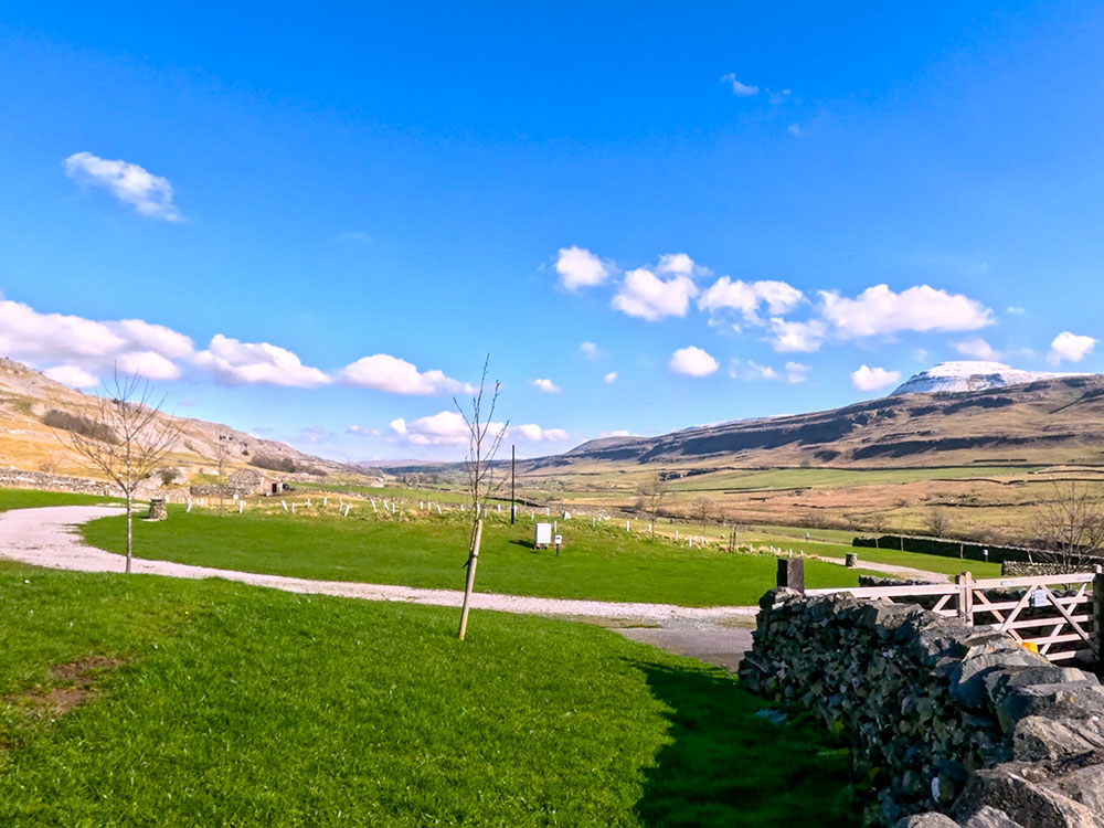 Looking across Falls Park towards Ingleborough