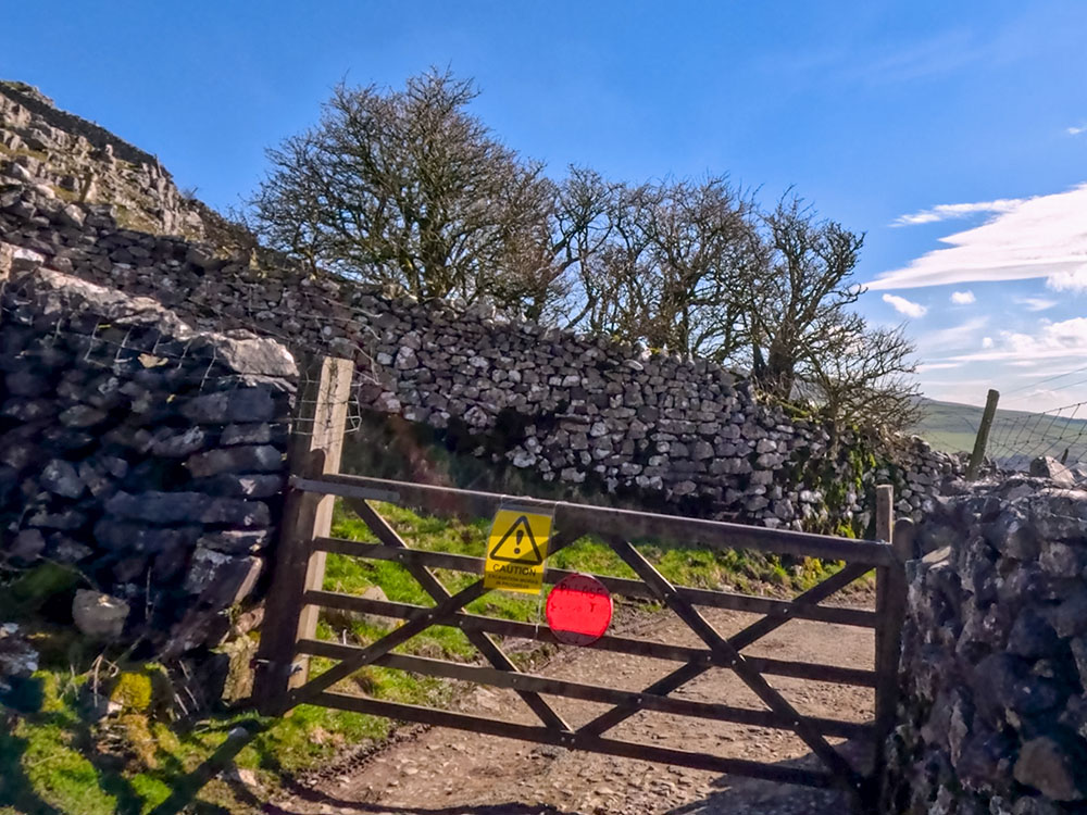 Pass through the gate on Twisleton Lane