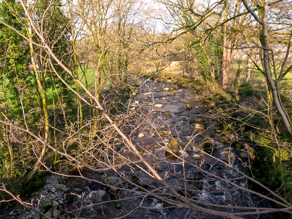 View upstream from the bridge of the River Twiss