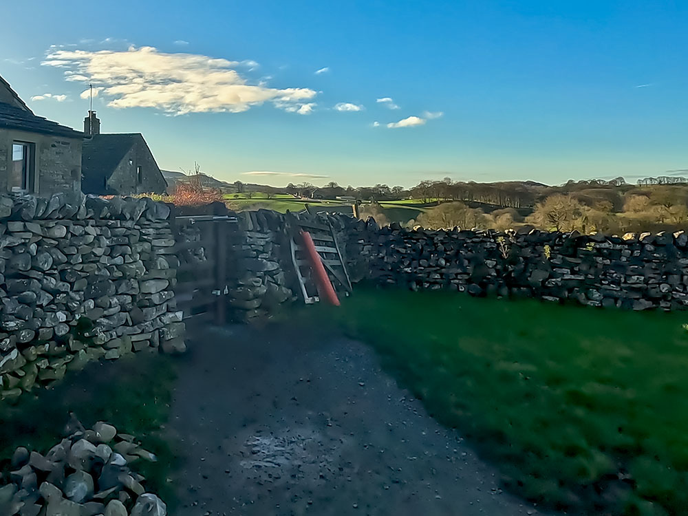 Gate from pay and display car park at Grassington leading onto Sedber Lane